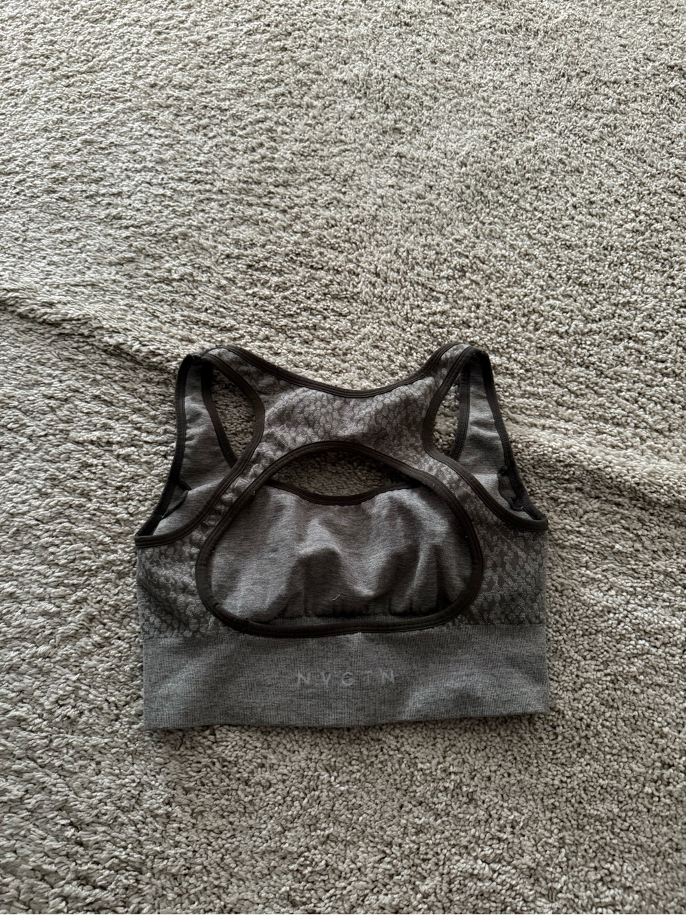 NVGTN Gray Seamless Racerback Sports Bra